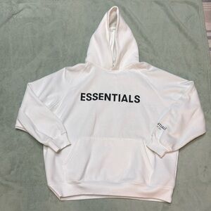 Essential Fear Of God Men’s Hoodie White Large New without Tags